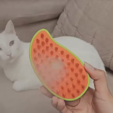 Cepillo Vaporizador 3 en 1 para Mascotas  Elimina Pelo y Relaja en Minutos