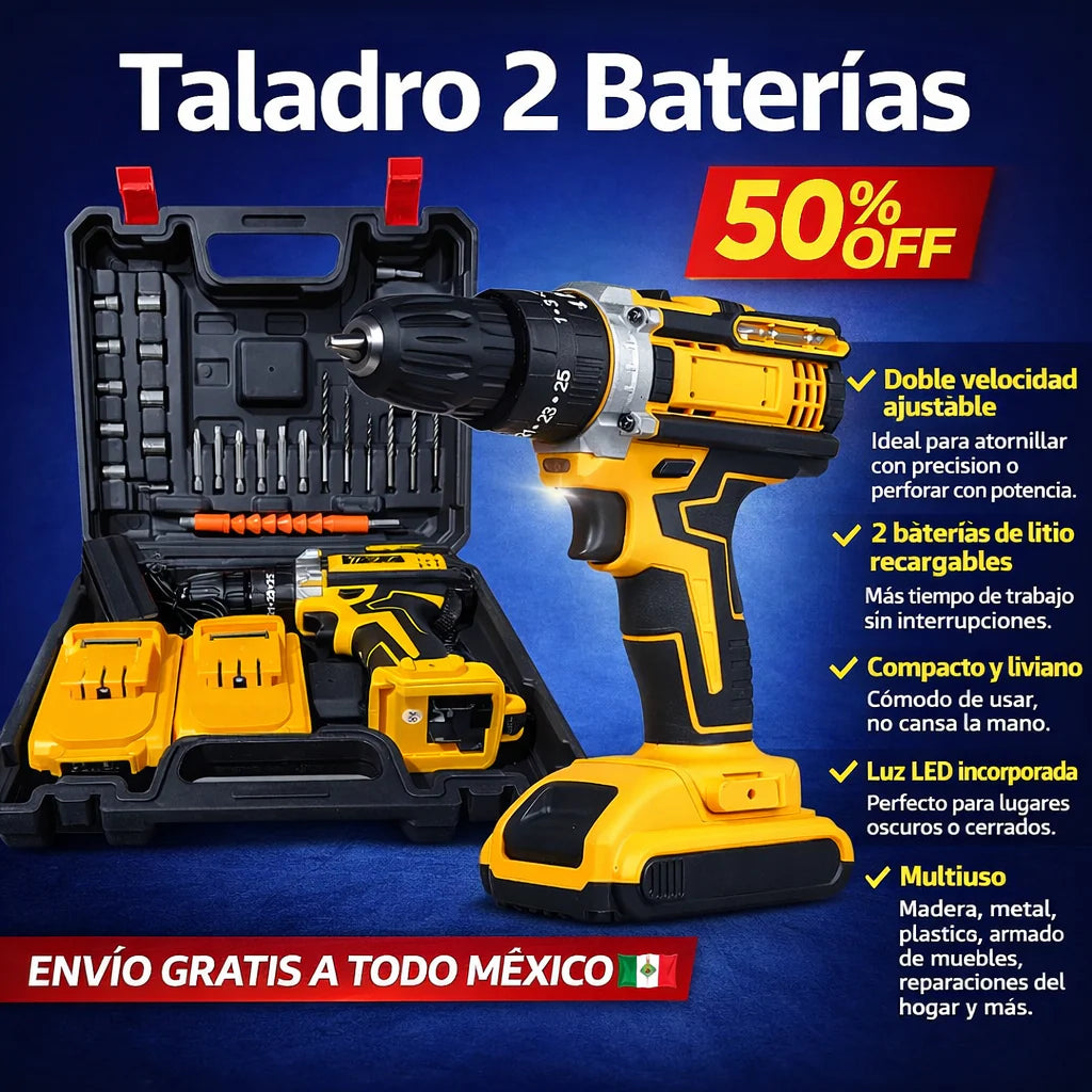Taladro 48V PERCUTOR: con su kit